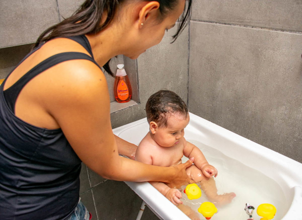 Banho do bebê - Luise