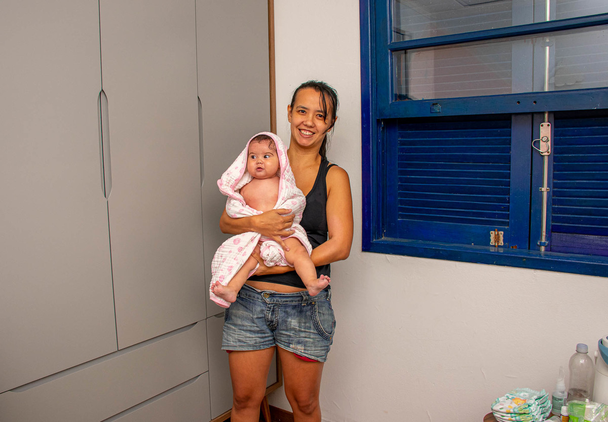 Banho do bebê - Luise