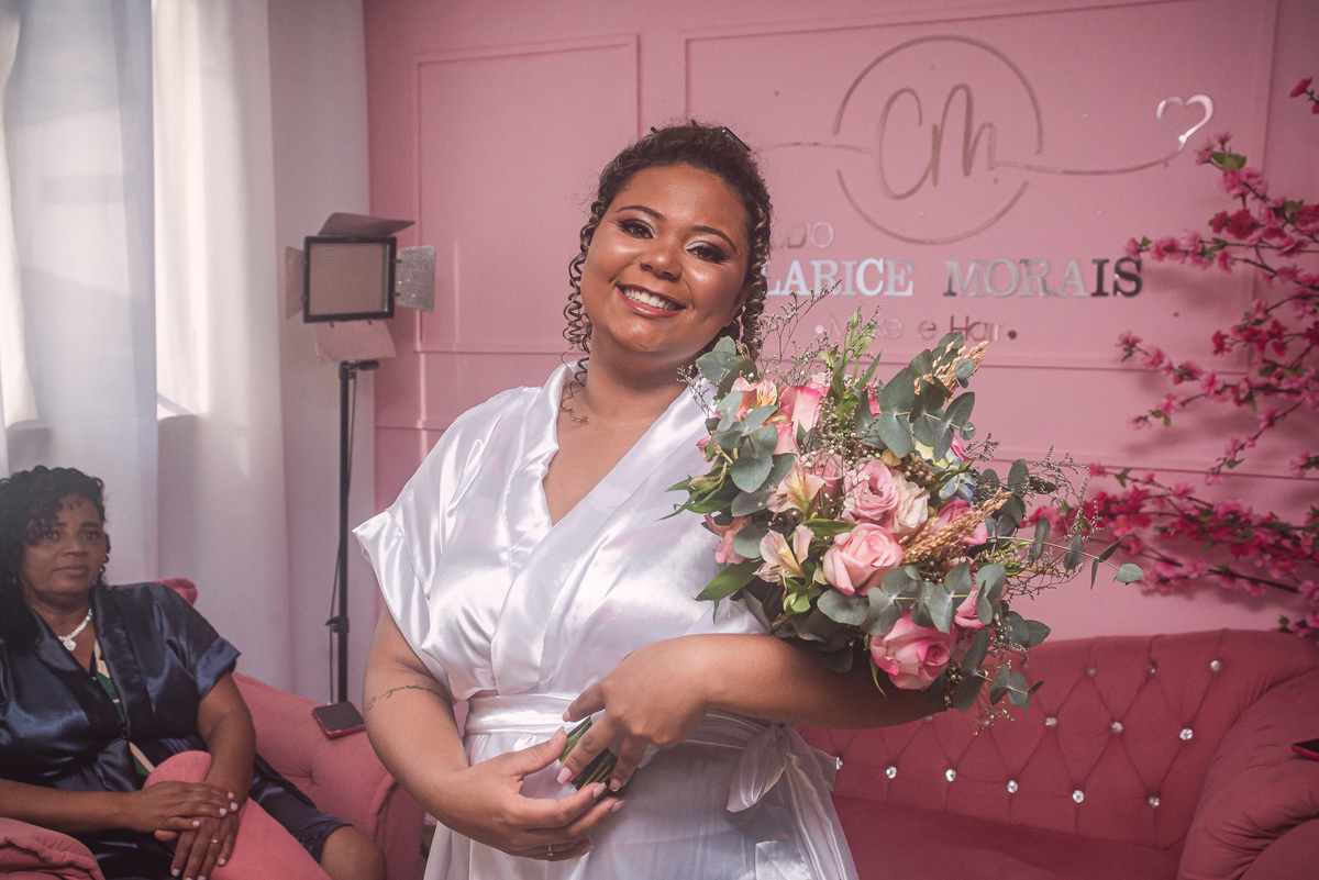 Depois que a noiva recebeu o buquê 