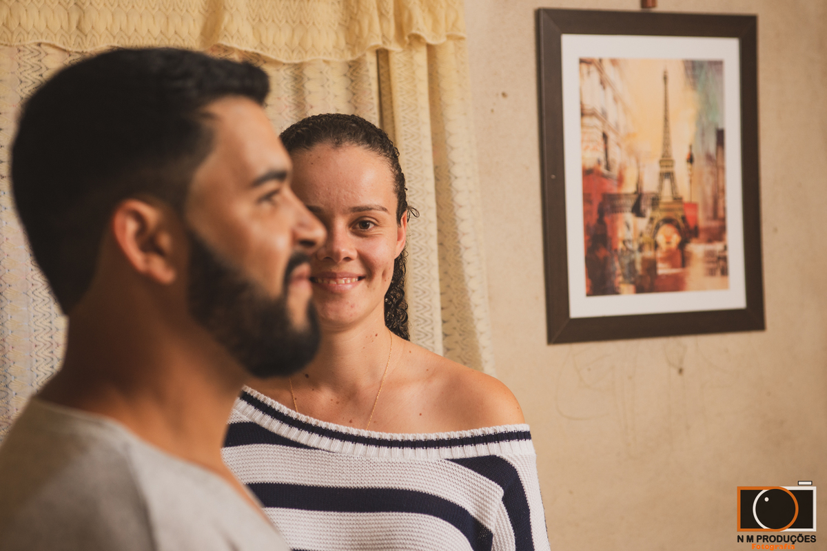 Casal Marina e Welington rostos opostos