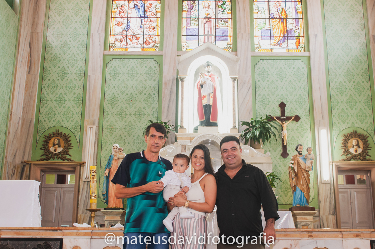 Batismo de João Gabriel com família