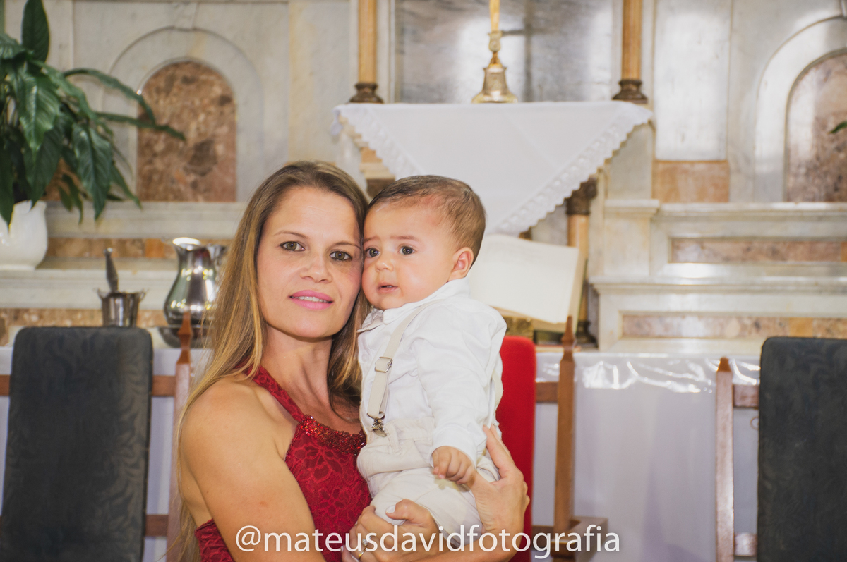 Batismo de João Gabriel com madrinha