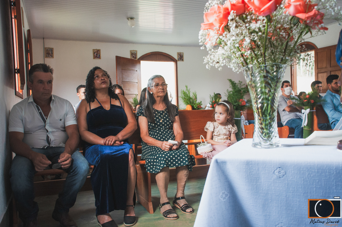 Casamento de Caroline e Adilson mãe e padrinhos do noivo