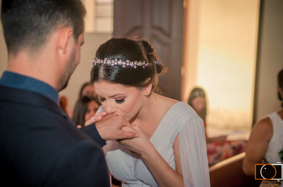 Diego e Fátima casamento Fátima beija mão de Diego