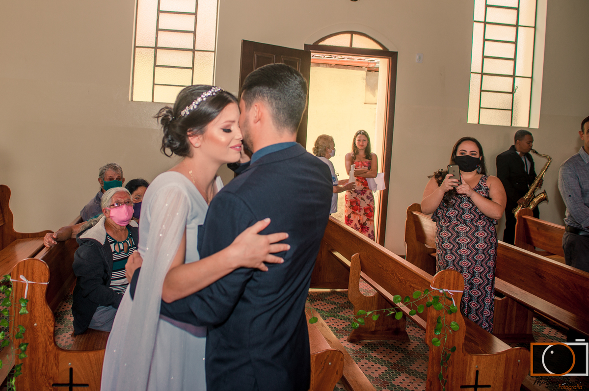 Diego e Fátima casamento Diego beija testa de Fátima