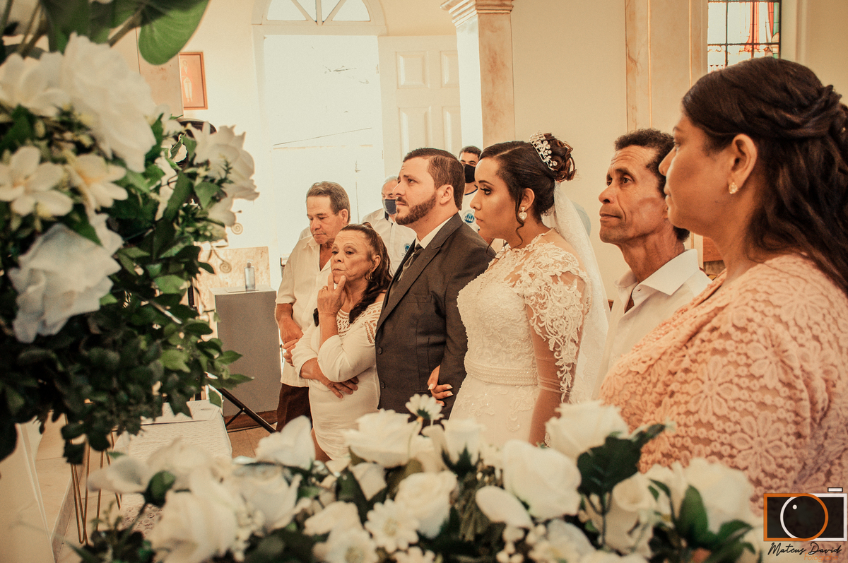 Casamento Magaiver e Felícia familiares dos noivos pais