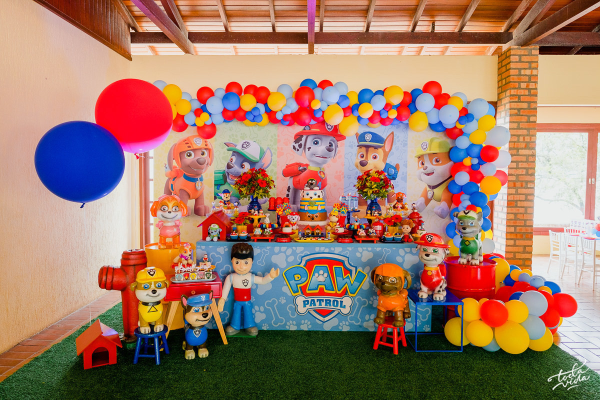 decoração de festa infantil Patrulha Canina
