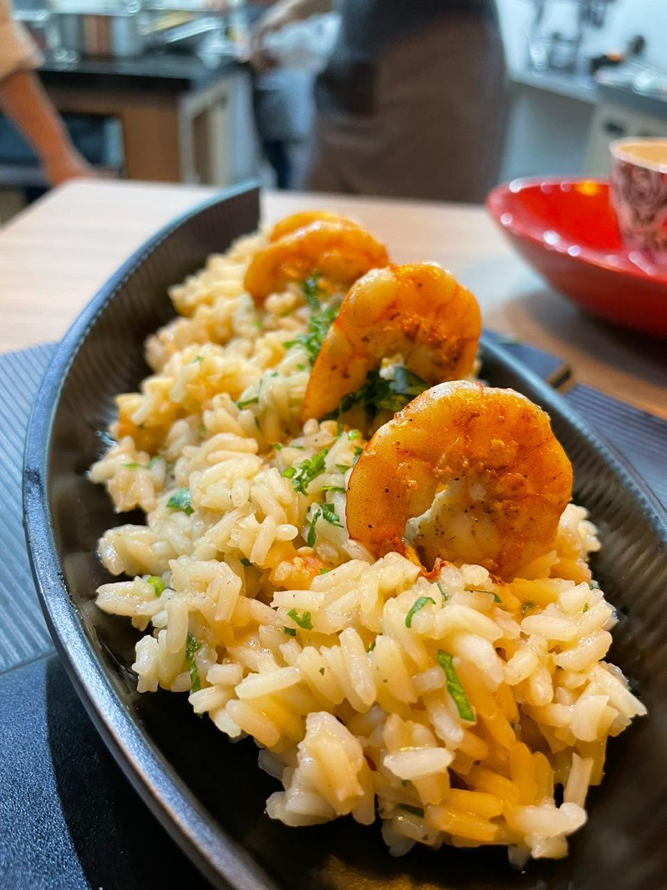Risoto de camarão