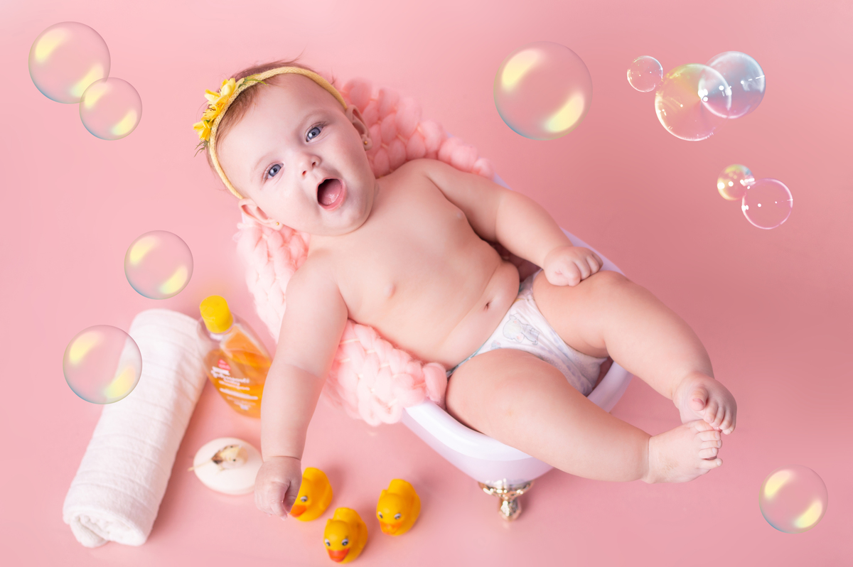 acompanhamento mensal em santo andré, registrando as evoluções do bebê através de fotos