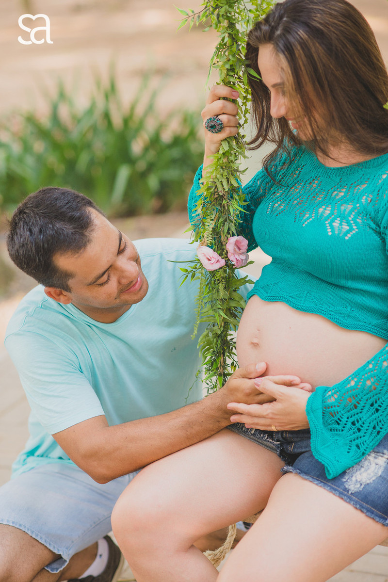 Carol + Alessandro + irmãzinha Beatriz a espera de Bernardo