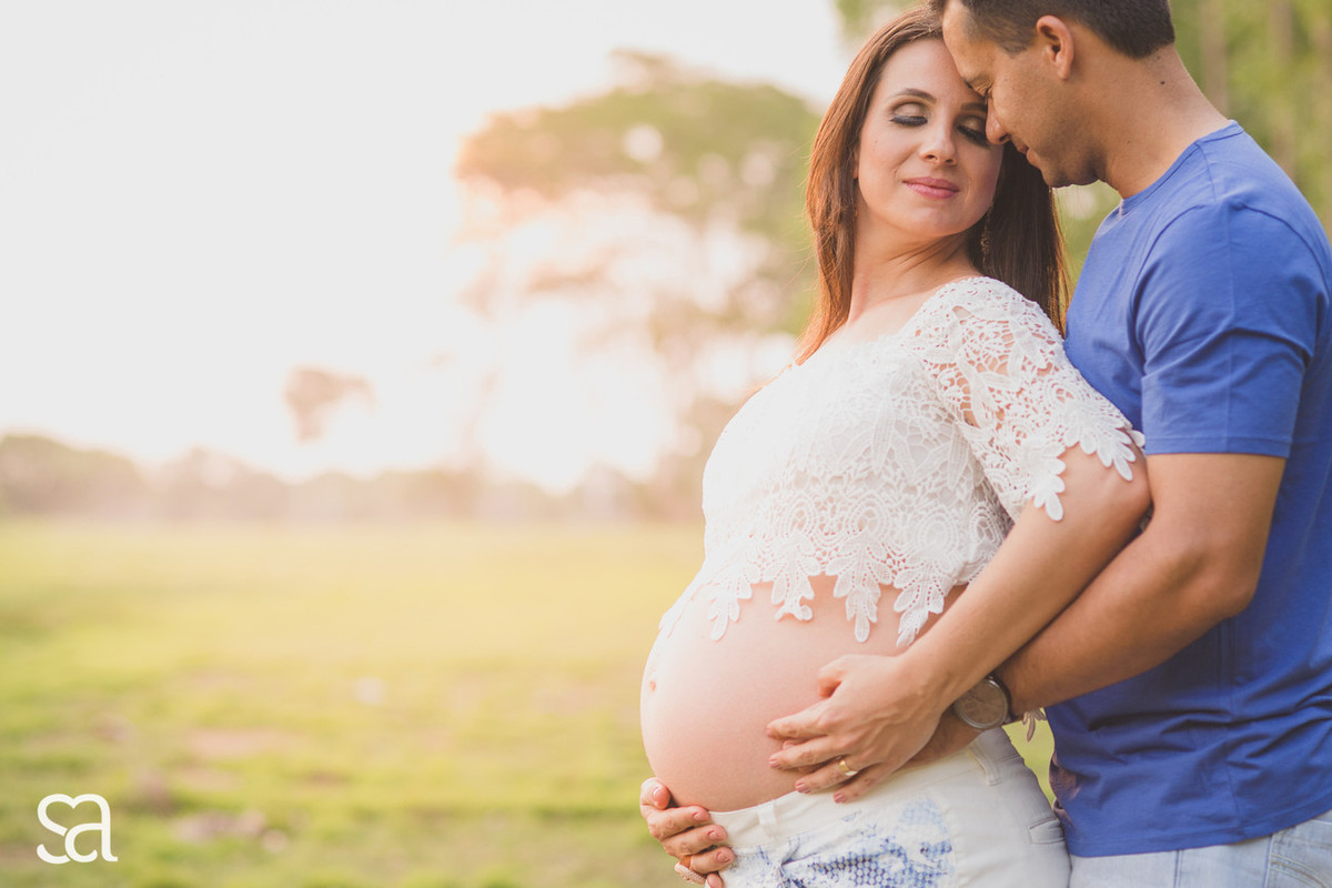 Carol + Alessandro + irmãzinha Beatriz a espera de Bernardo