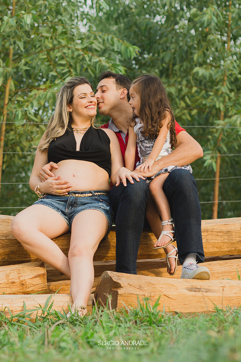 Patricia + Anderson + irmãzinha Brenda a espera de Yara