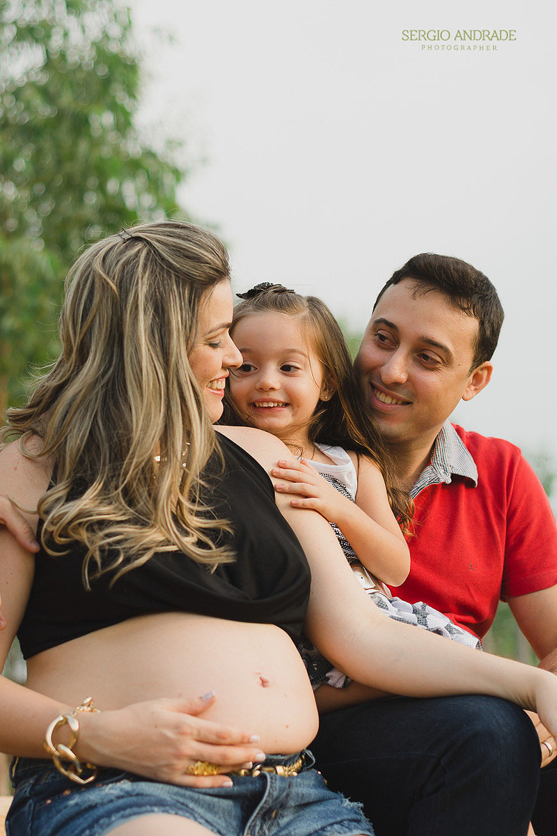 Patricia + Anderson + irmãzinha Brenda a espera de Yara