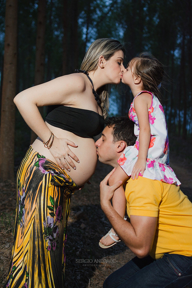 Patricia + Anderson + irmãzinha Brenda a espera de Yara