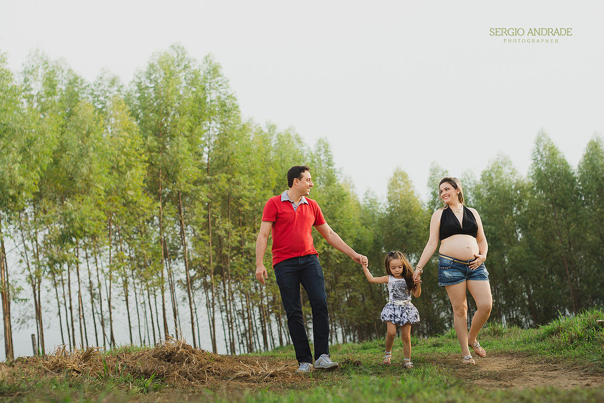 Patricia + Anderson + irmãzinha Brenda a espera de Yara