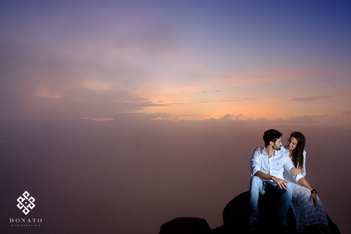 Retrato do casal do alto do pico do olho d'agua.