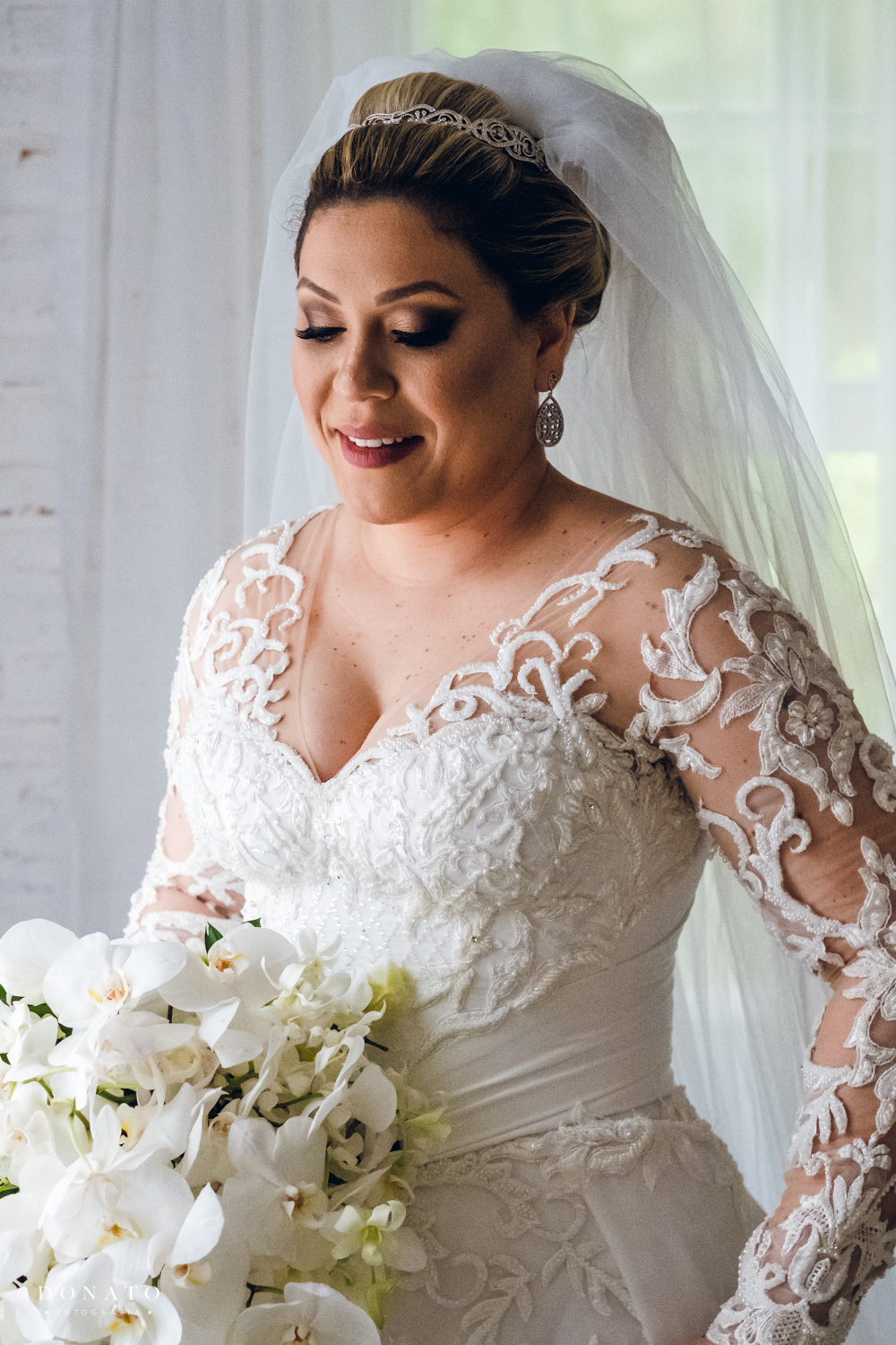 Retrato da noiva pronta para casar na fazenda 7 lagoas.