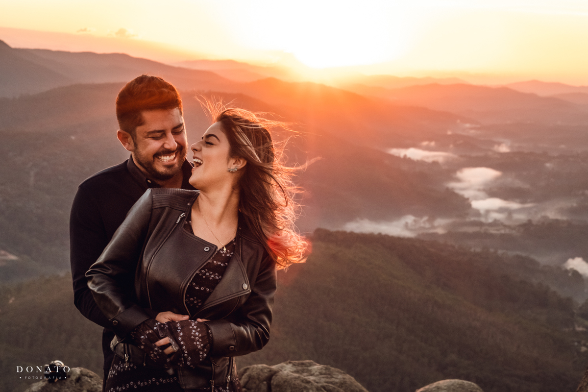 Pre wedding com por do sol.
