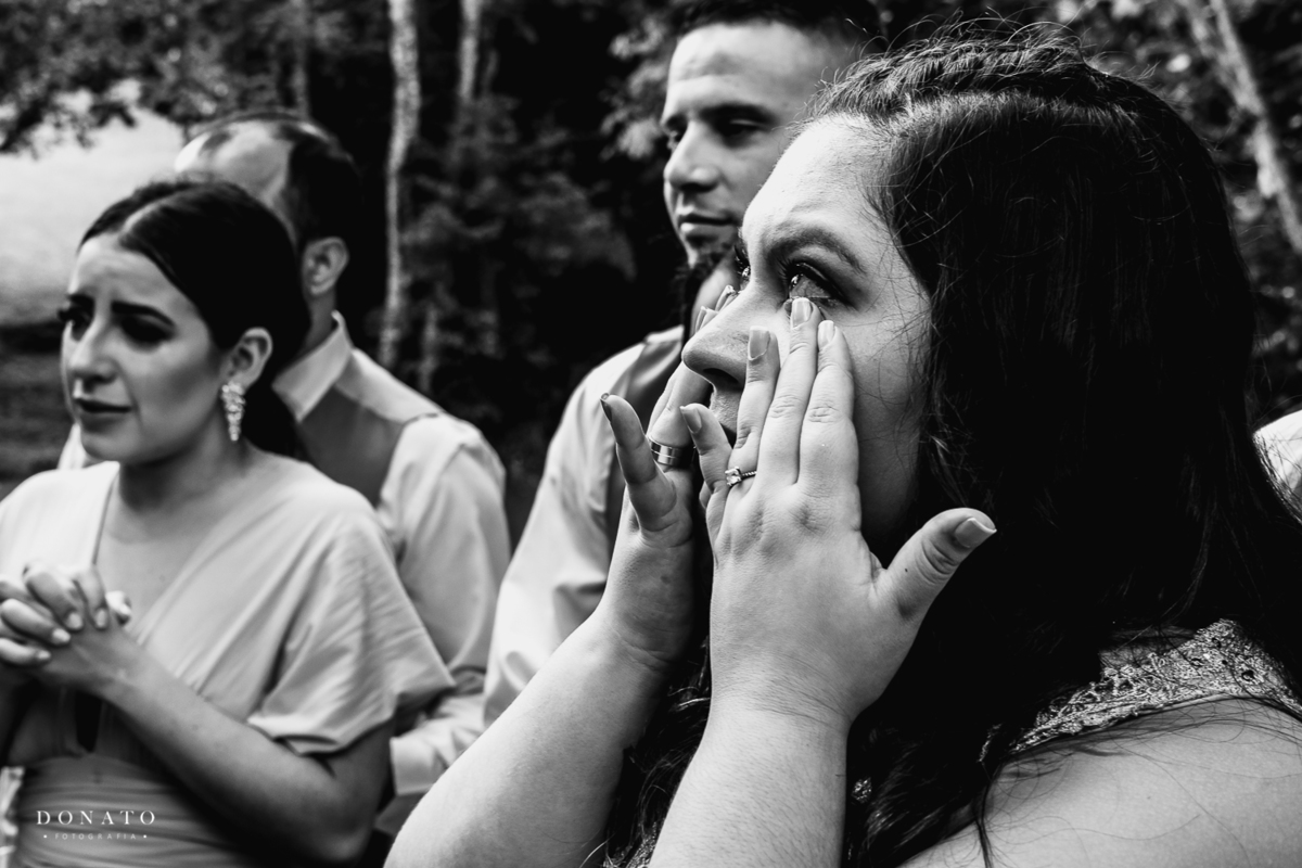 Cerimonia realizada no espaço natureza.