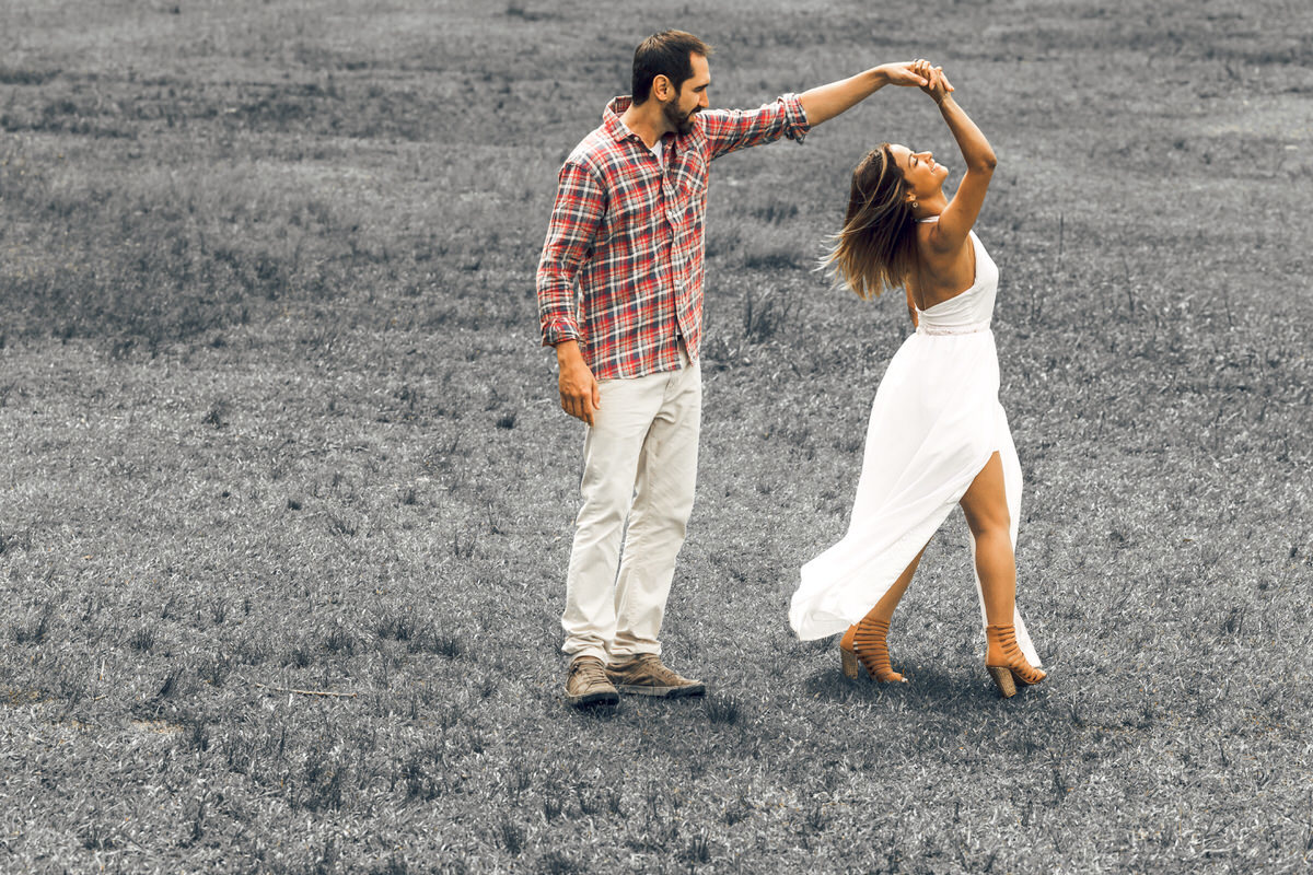 a Dança ao ar livre com o meu príncipe