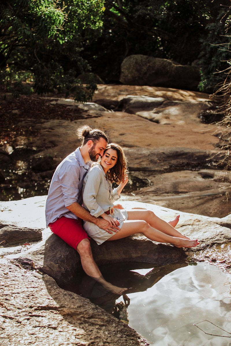 Pré casamento casal cachoeira