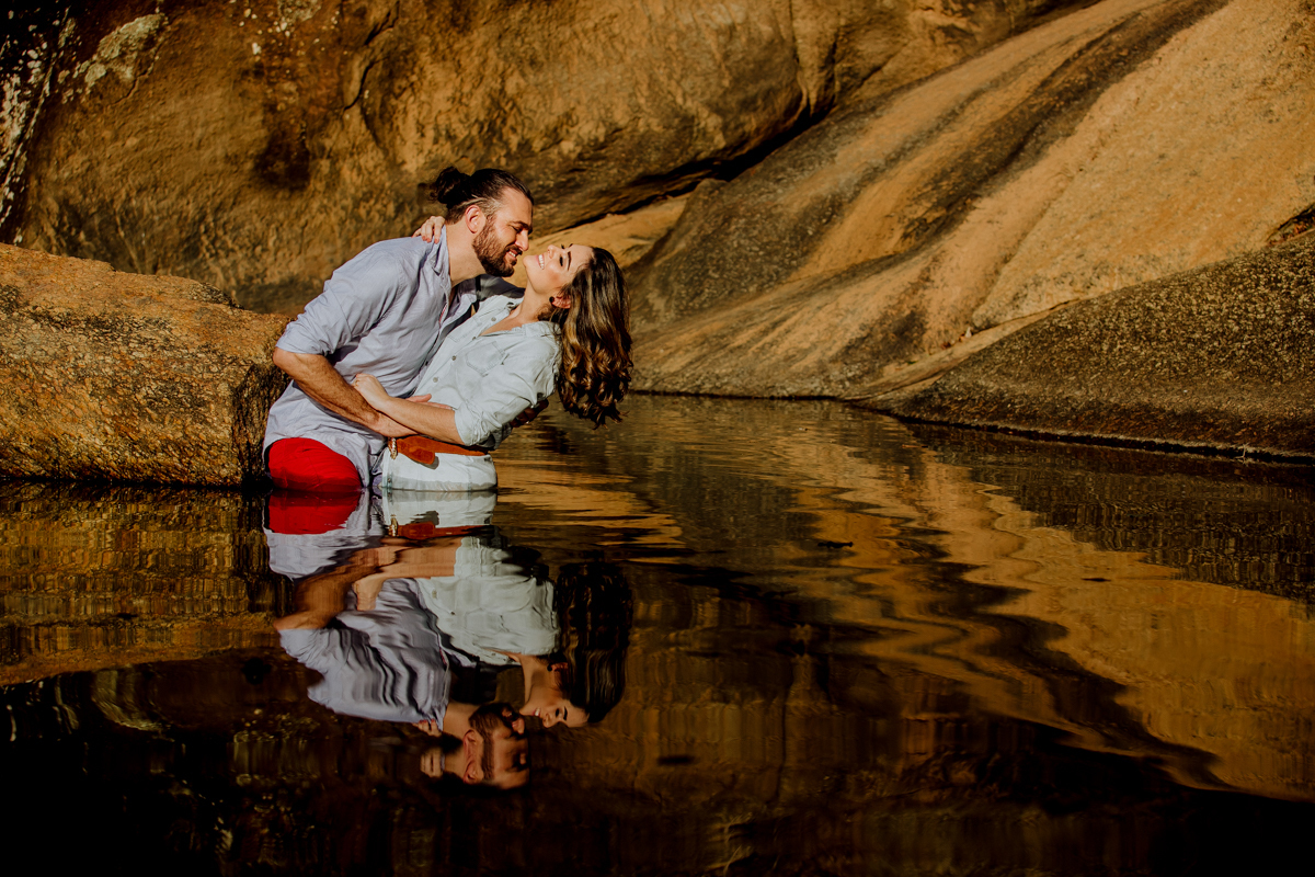 Pré casamento casal cachoeira
