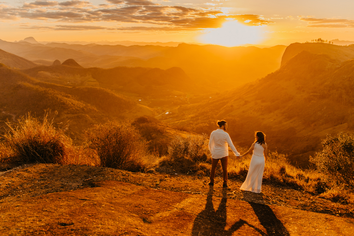 Pré casamento casal por do sol capela Santa Luzia