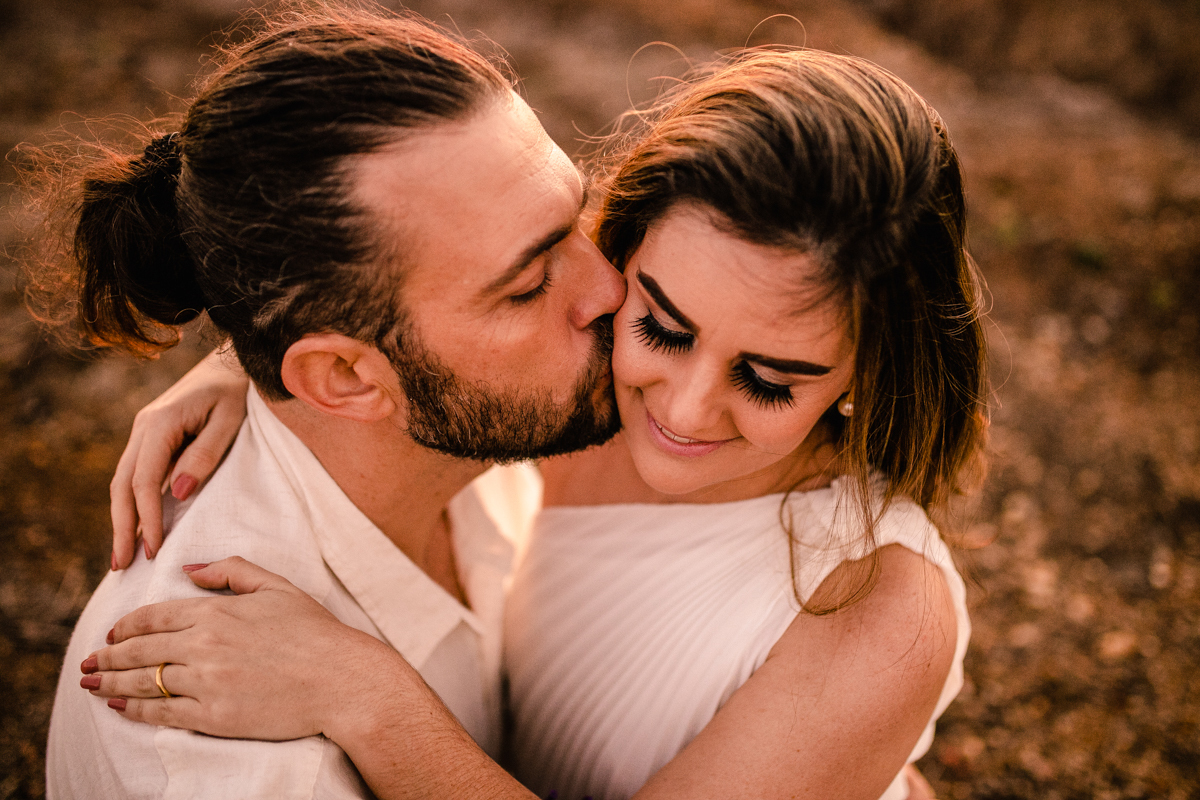 Pré casamento casal por do sol capela Santa Luzia