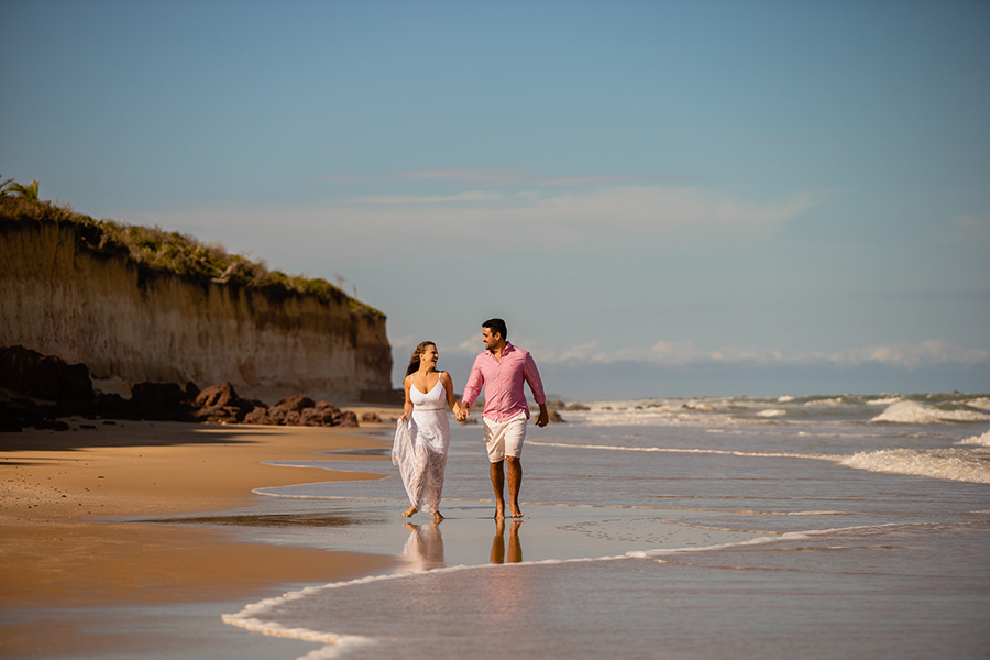 Pré casamento praia ensaio costa dourada