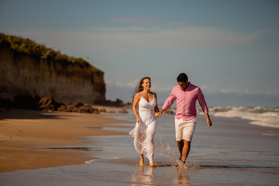 Pré casamento praia ensaio costa dourada