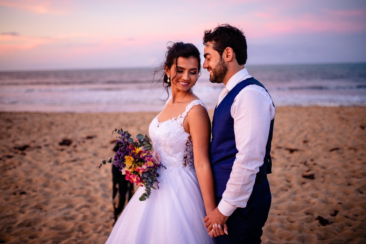 Pós casamento Porto Seguro praia