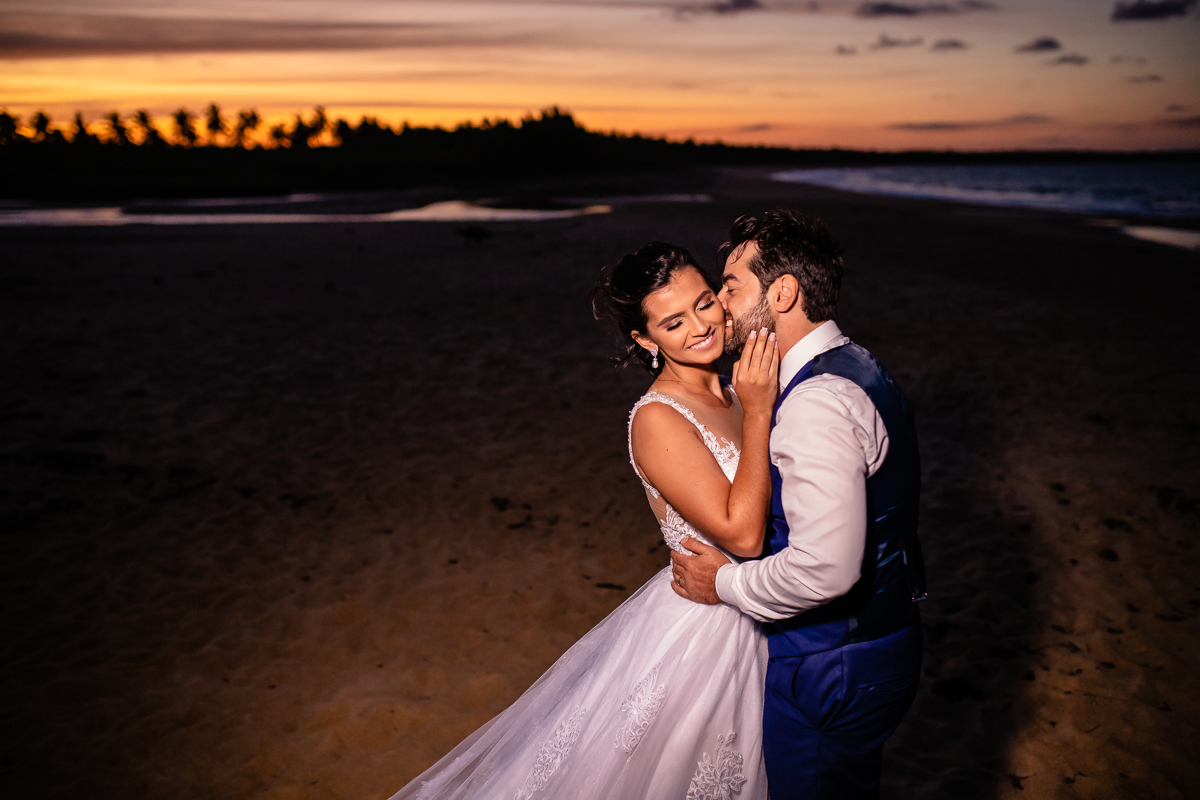 Pós casamento Porto Seguro praia