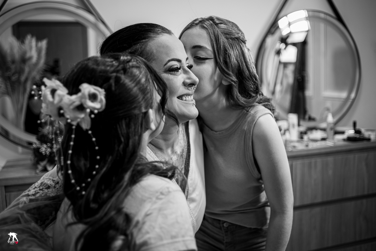 beijo de filhas no making - of