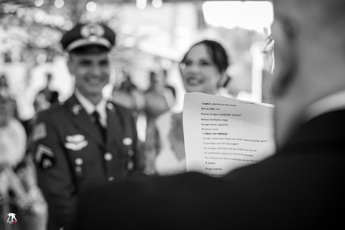 Leitura na cerimónia do casamento