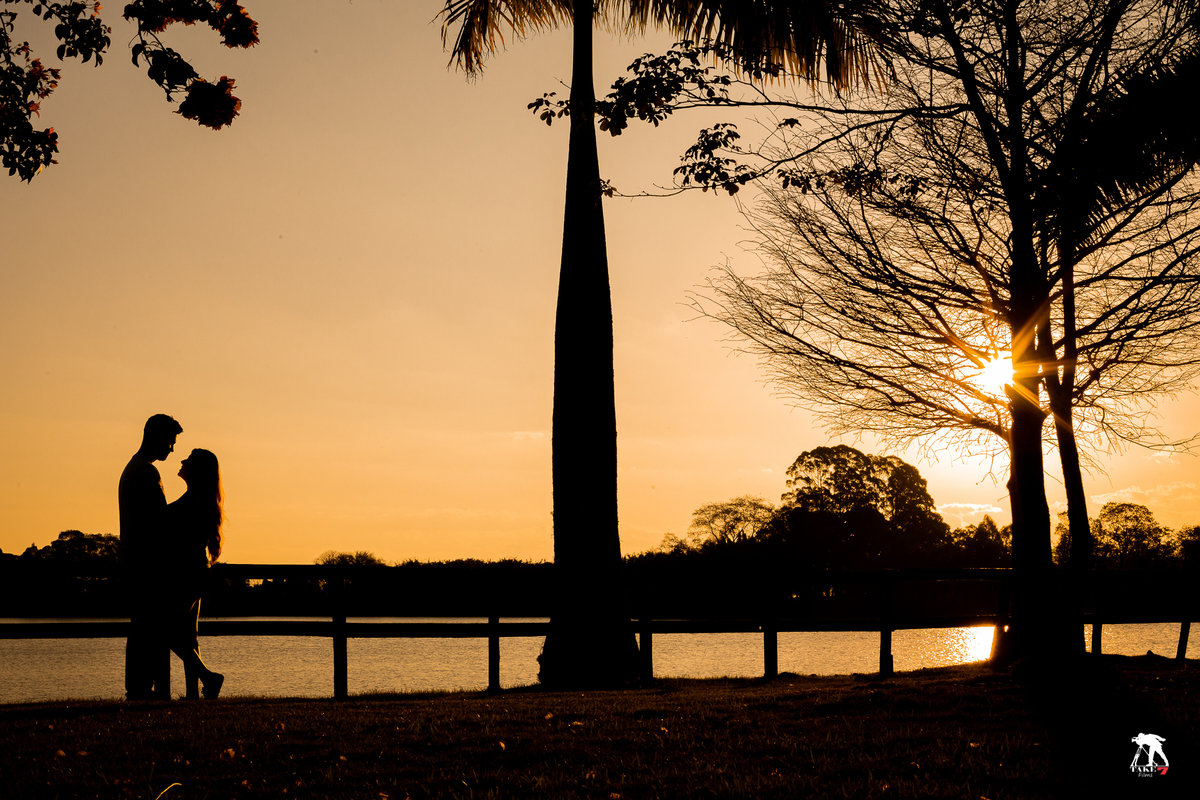 silhueta do casal de noivos com essa natureza, é algo que não tem preço 