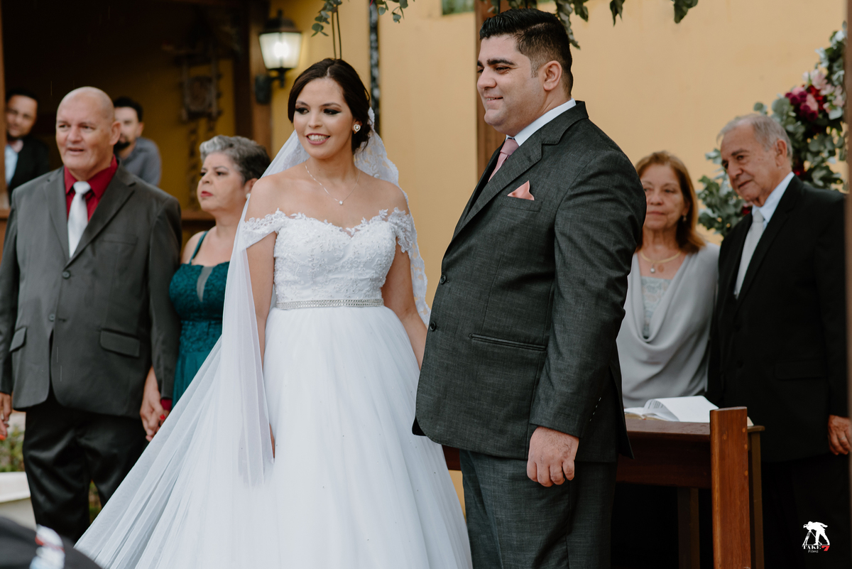 reação dos noivos no casamento