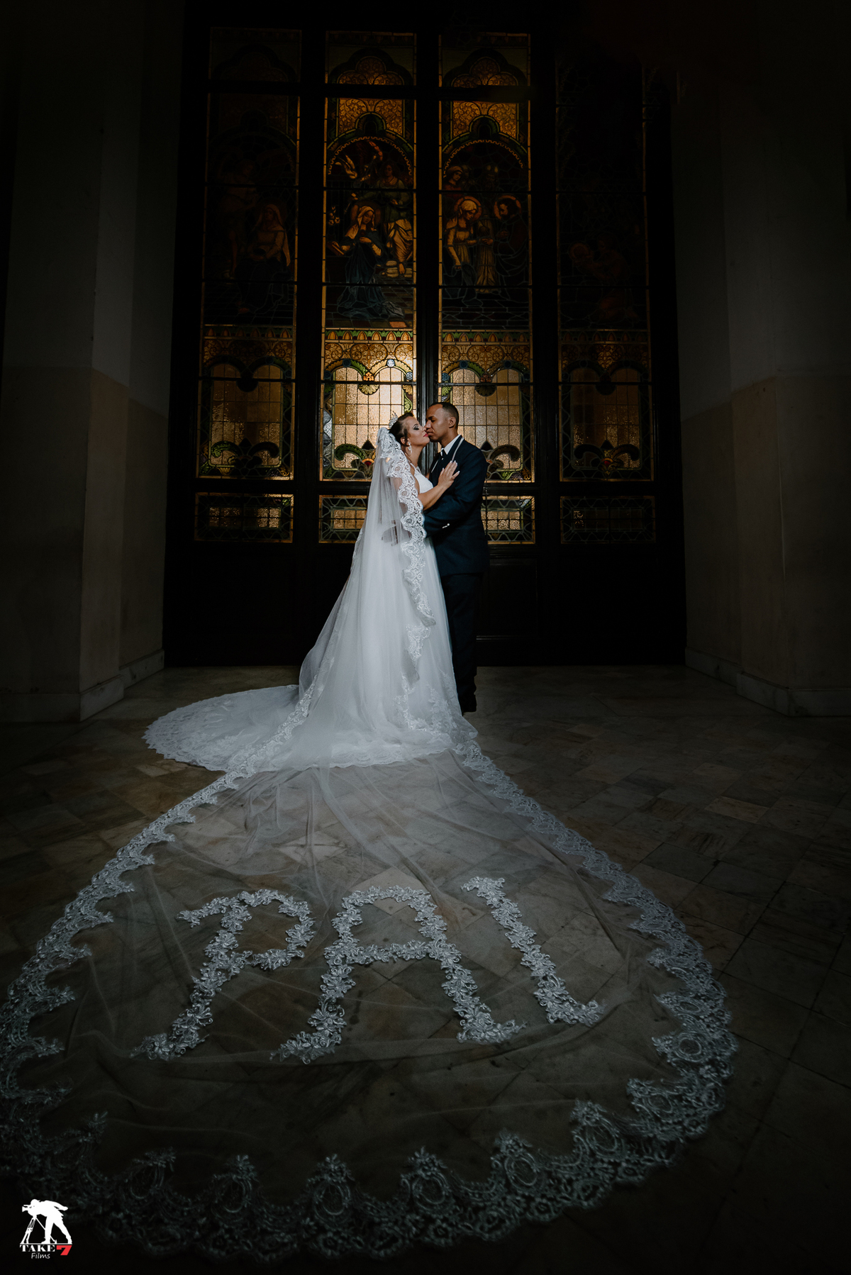 véu da noiva com bordado 