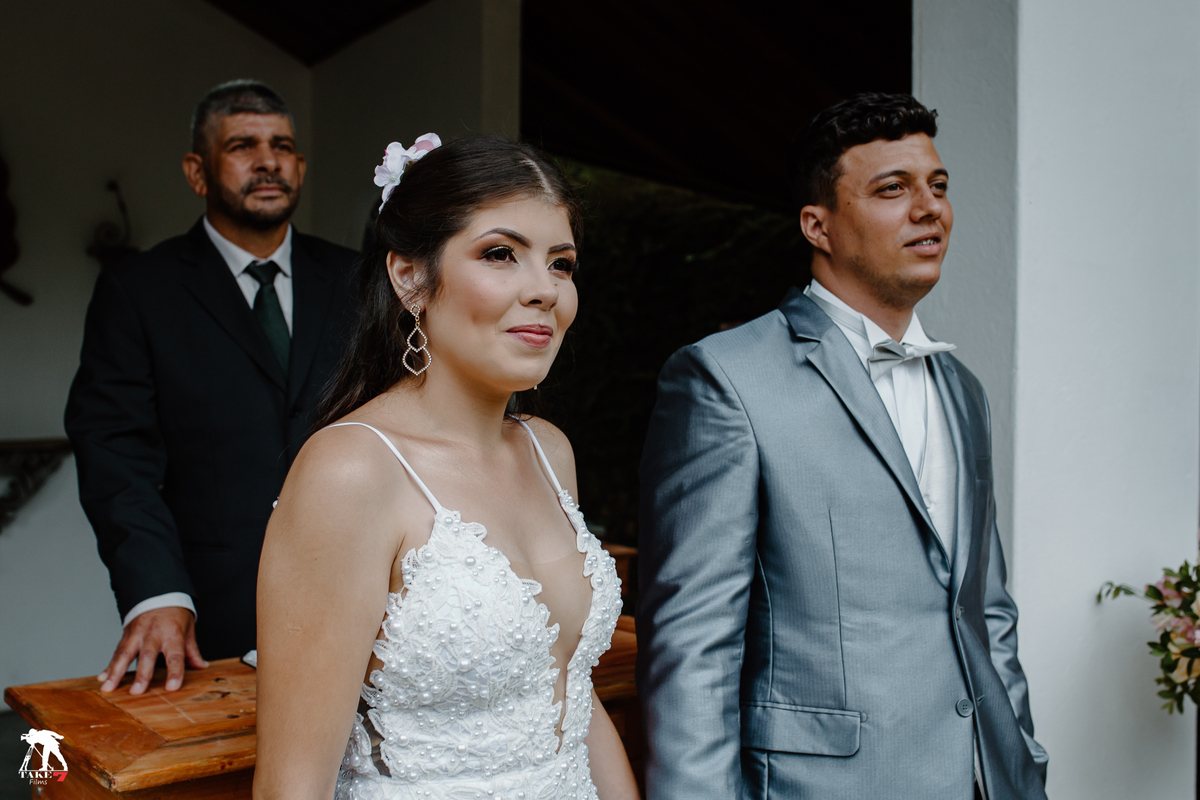 reação dos noivos no casamento
