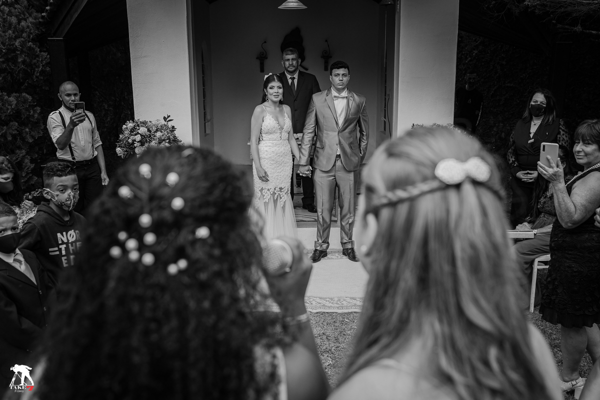 reação dos noivos no casamento