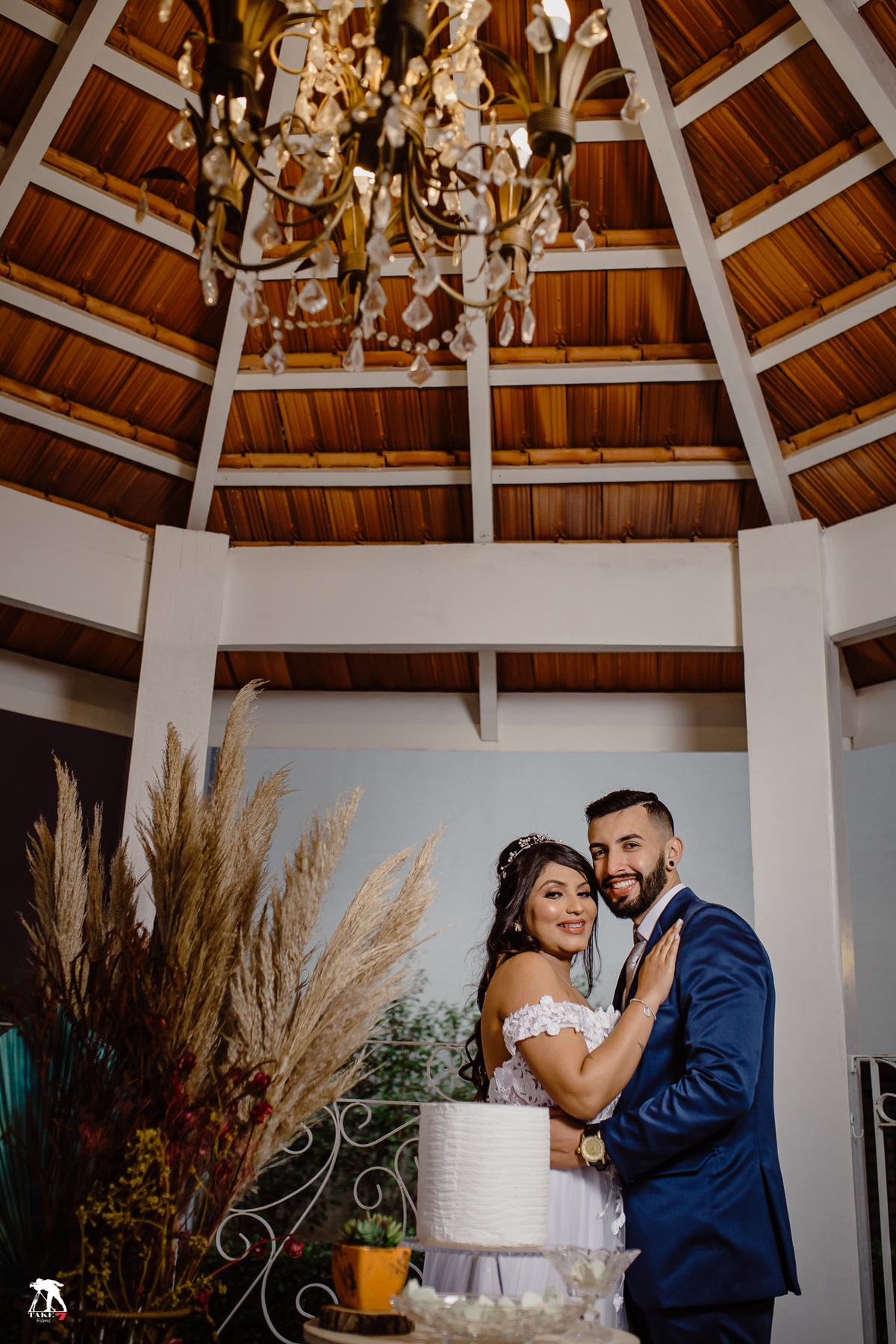 noivos na recepção do casamento