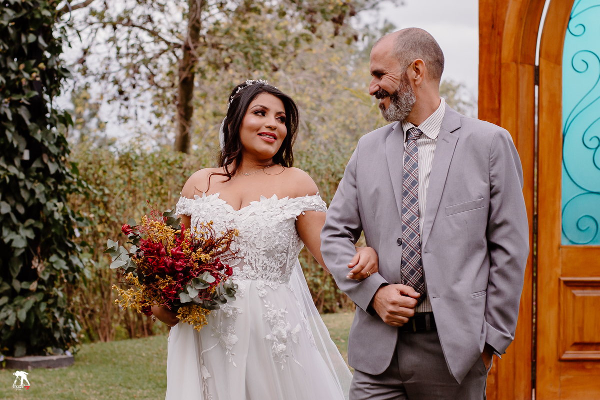 olhar da noiva para o pai 