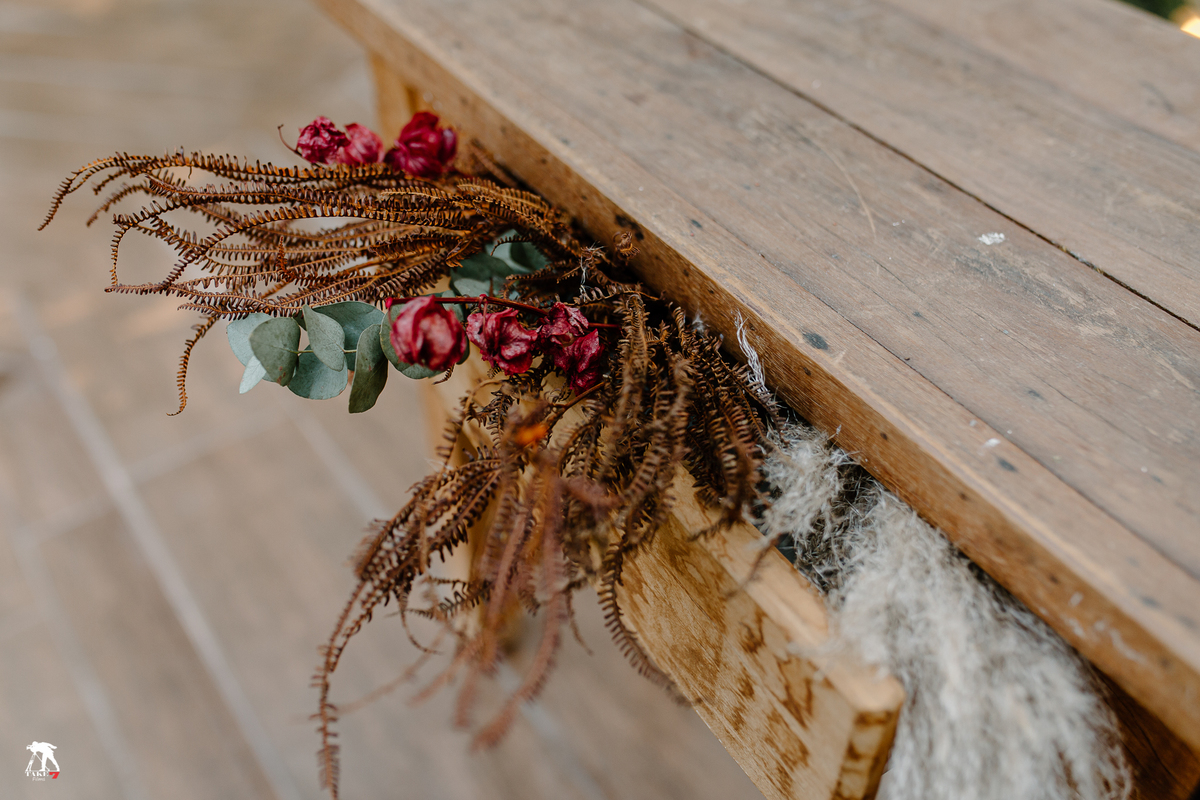 decoração da cerimônia 