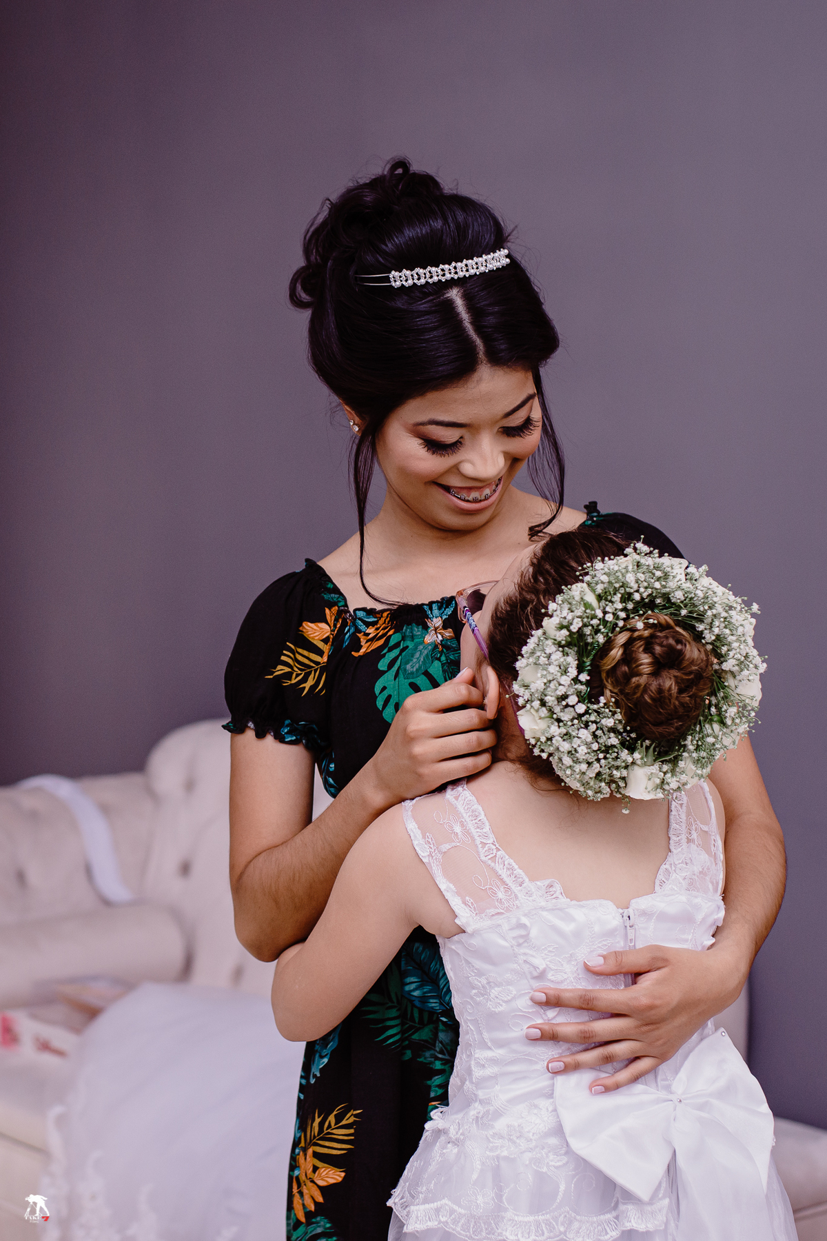 noiva com a florista 