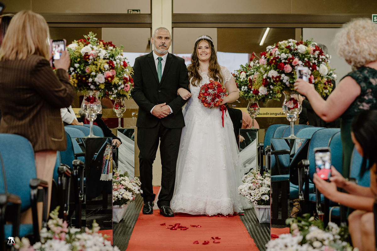 entrada da noiva com a pai