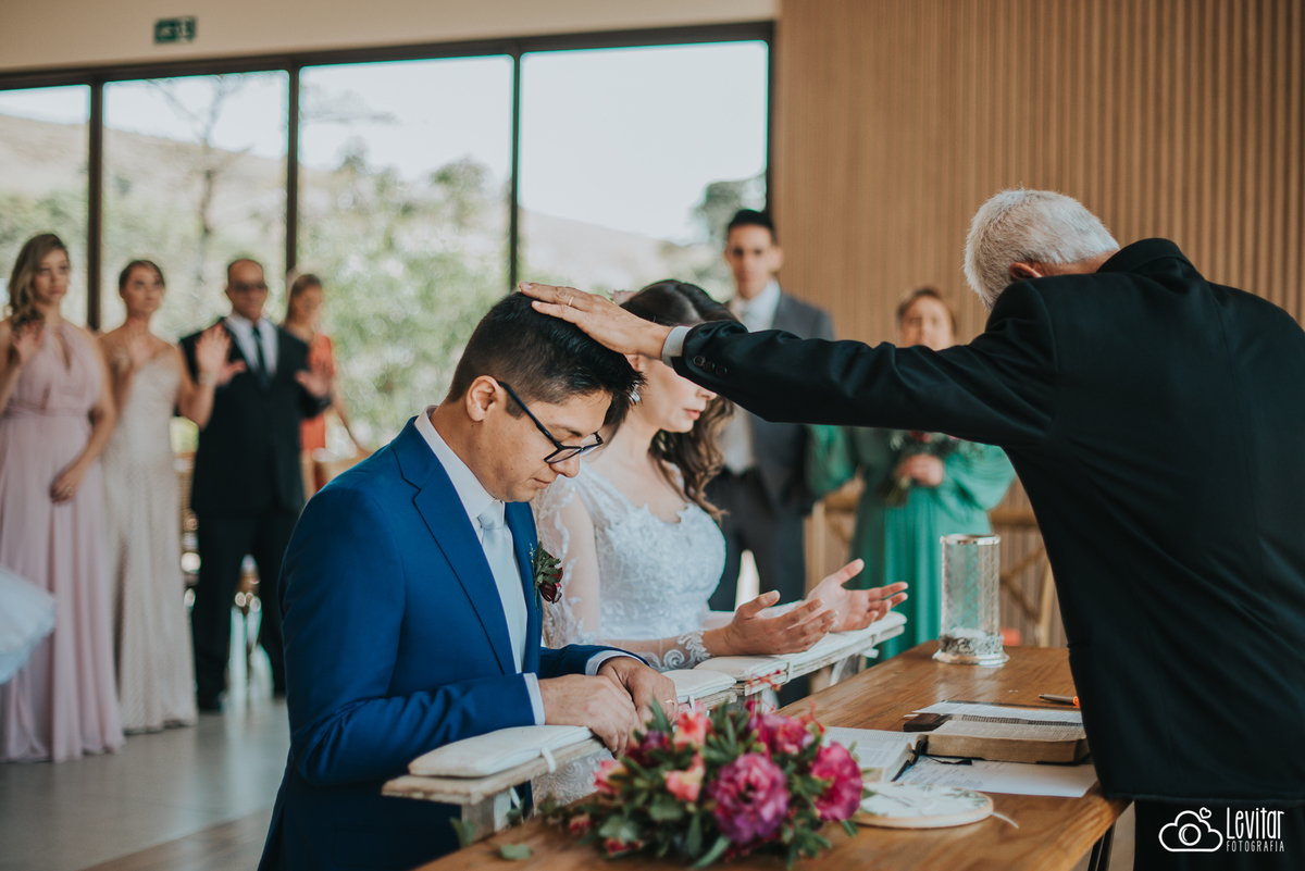 benção do pastor Casamento Recanto do Bosque Guaratinguetá SP