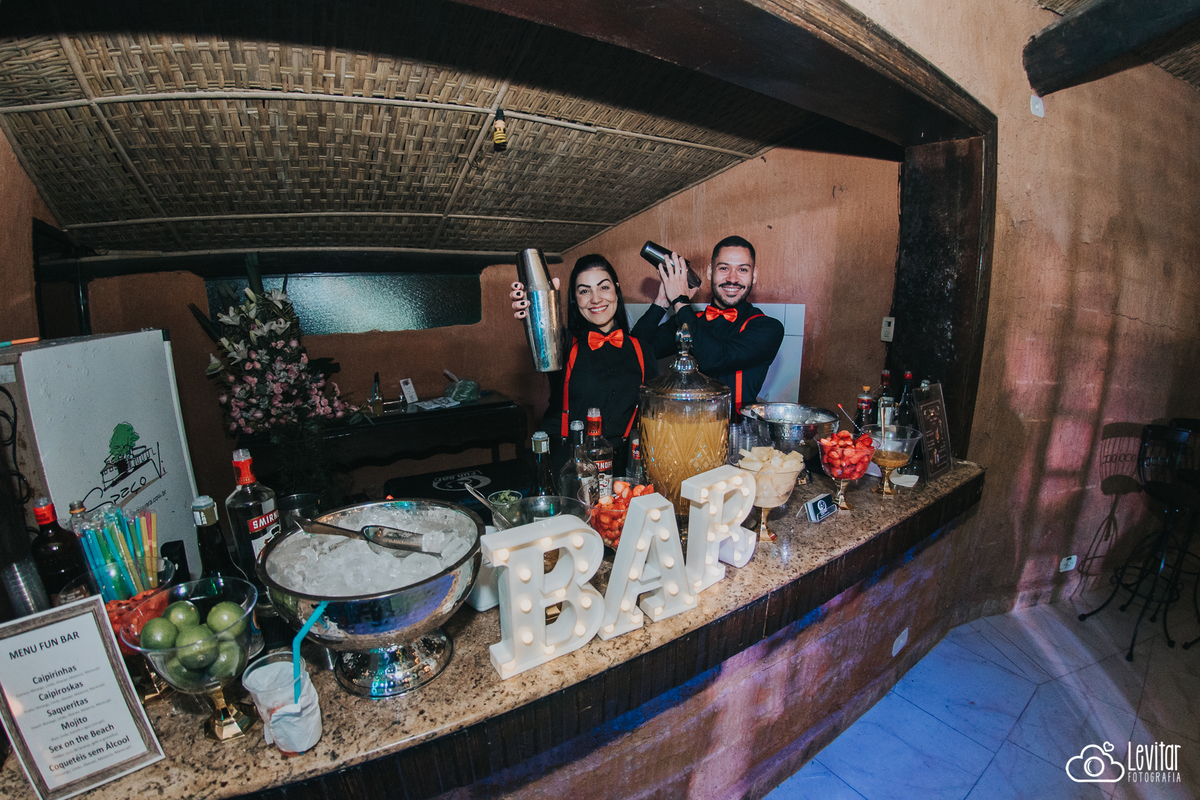 bar com drinks Casamento no Recanto Vip
