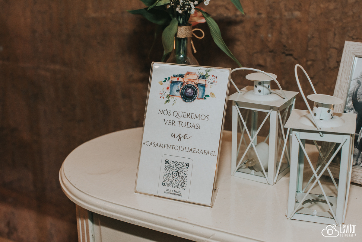 detalhe decoração Casamento no Recanto Vip