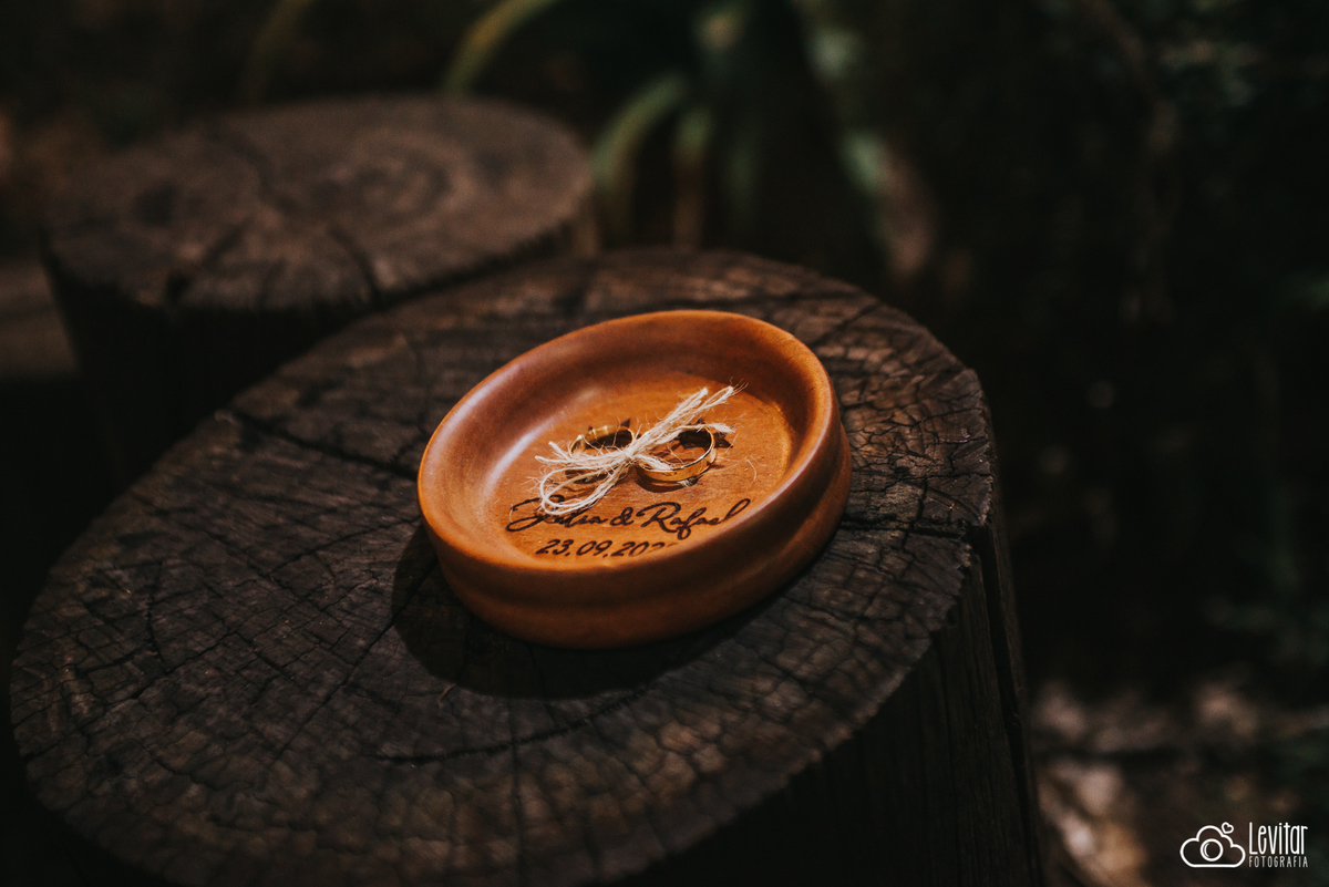 porta alianças 
Casamento no Recanto Vip