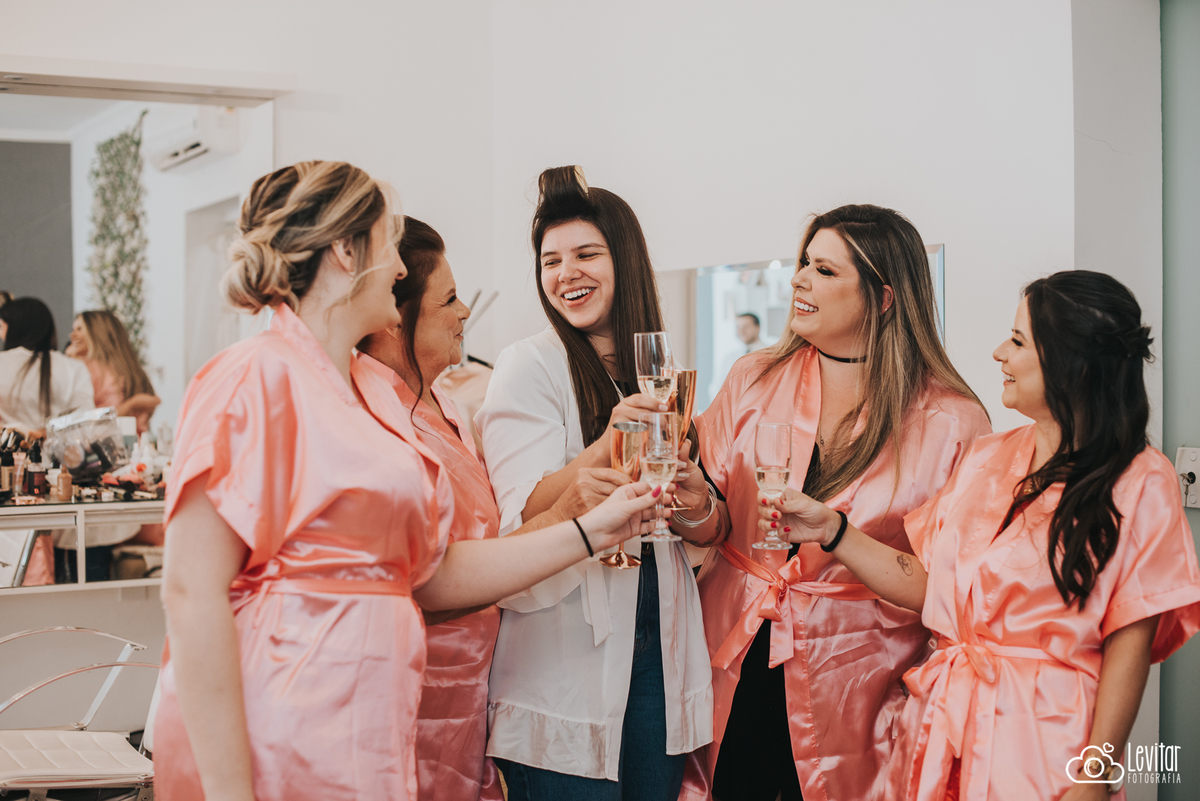 madrinhas no making of Casamento no Recanto Vip