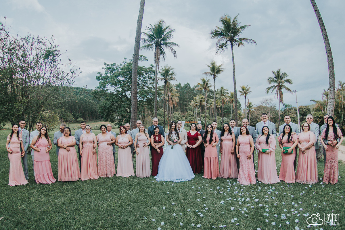 Padrinhos e Marinhas com os noivos